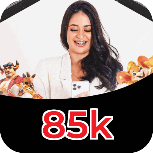 Interface do aplicativo 85k mostrando jogos disponíveis no iOS e Android
